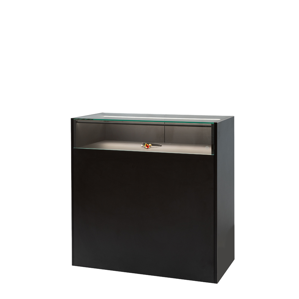Mietvitrinen von Vitrinen & Service Florian Langenbrunner: Tischvitrine Black Expo Counter